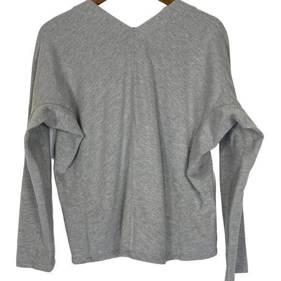 Romero & Juliet Couture Athletic Gommet V-Neck Tie Front SweatShirt M - Picture 4 of 7